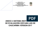 Sistema evaluación CER San Luis Chucarima