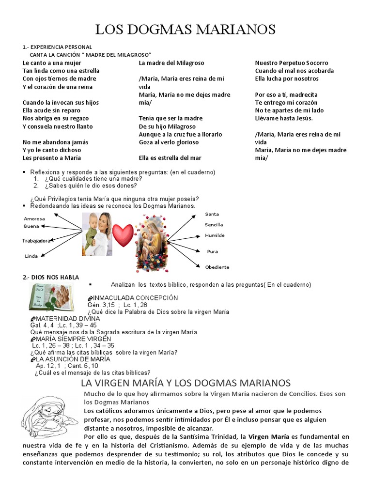 Los Dogmas Marianos | PDF | María, madre de Jesús | Teología sistemática