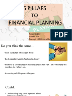 6 Pillars TO Financial Planning: Presented by Sonal Jain Team of 100 Financial Consultan