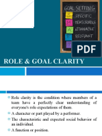 Role &amp; Goal Clarity