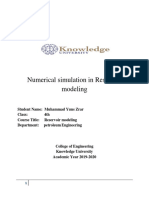 Numerical Simulation in Reservoir Modeling