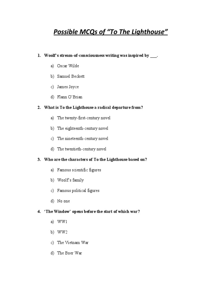 MCQs for 