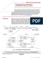 Transposed Form FIR Filters: Core Generator Tool