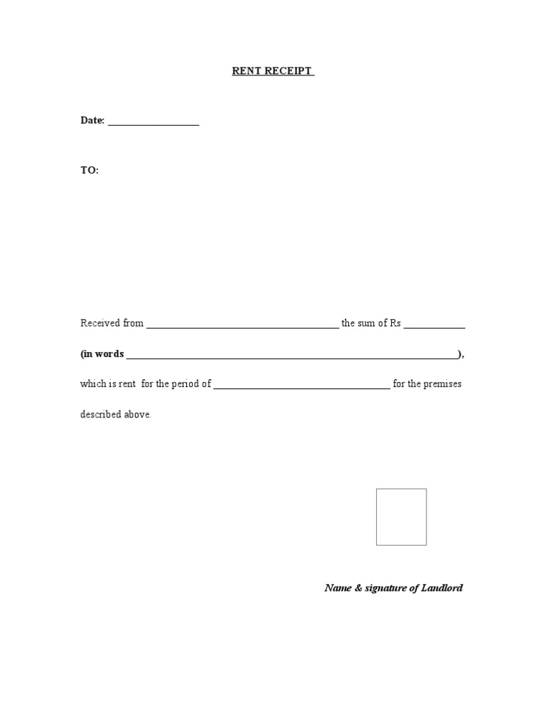 Rent Receipt | PDF