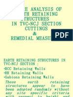 Failure Analysis of Earth Retaining Structures - in TVC NCJ Section Cuttings & Remedial Measures