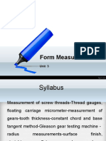 Form Measurement: Unit 3