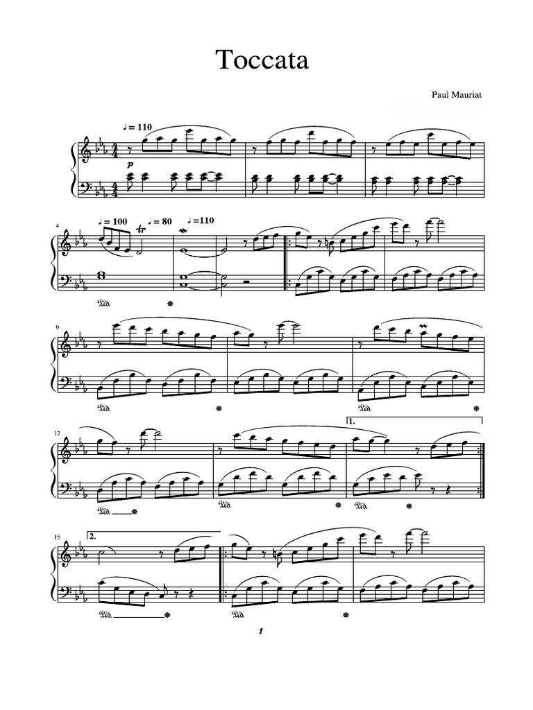 Toccata Paul Mauriat Piano PDF