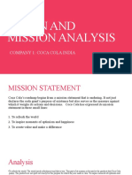 Vision and Mission Analysis