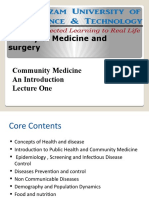 Faculty of Medicine and Surgery Community Medicine An Introduction Lecture One