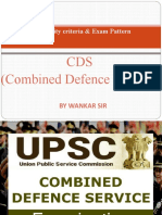 CDS (Combined Defence Service) : Eligibility Criteria & Exam Pattern