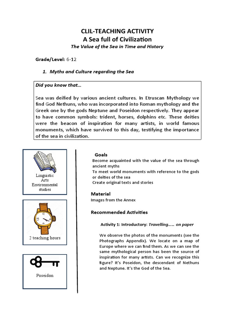Clil-Teaching Activity A Sea Full of Civilization: The Value of The Sea ...