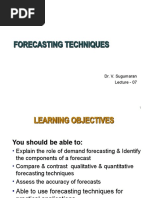 Lecture 05 - Forecasting Techniques