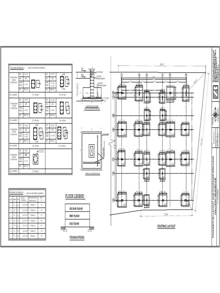 Footing and Foundation Layout | PDF | Chess | Chess Theory