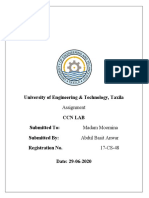 University of Engineering & Technology, Taxila: Assignment