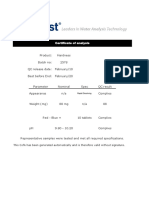 Certificate of Analysis: This Cofa Has Been Generated Automatically and Is Therefore Valid Without Signature