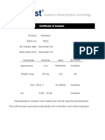 Certificate of Analysis: This Cofa Has Been Generated Automatically and Is Therefore Valid Without Signature