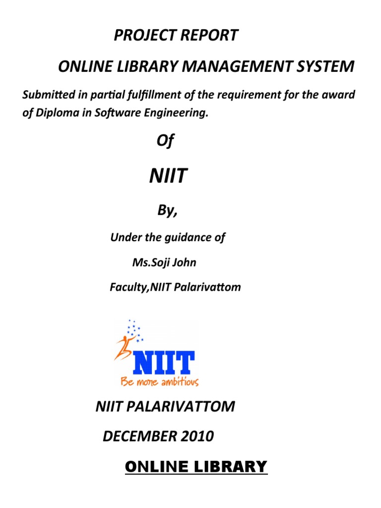 Project Report Online Library Management System | PDF | Business ...