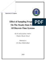 Ghadeer Haider - Effect of Sampling Freq On Steady State Error
