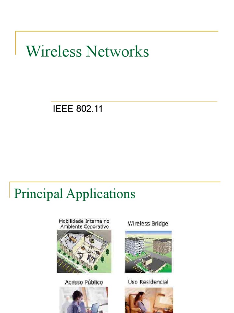 Wireless Networks: IEEE 802.11 | PDF | Ieee 802.11 | Wireless Lan