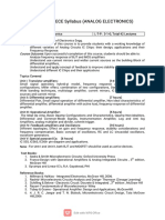 Semester-3 ECE Syllabus (ANALOG ELECTRONICS