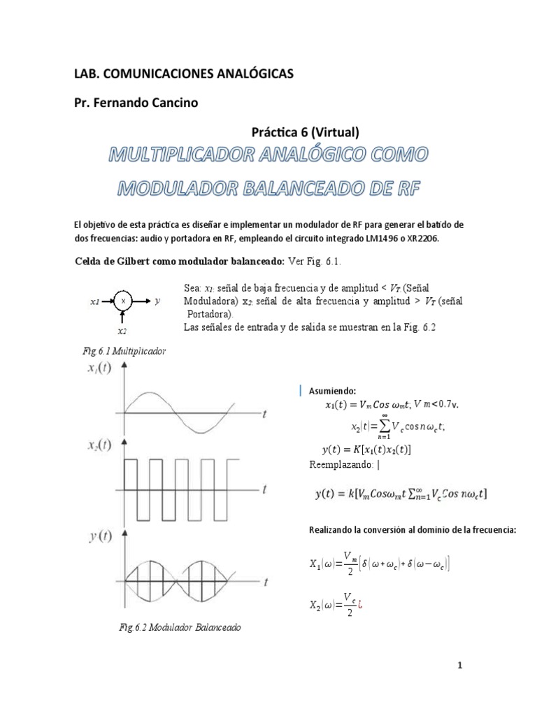 Modulador Balanceado con Celda de Gilbert | PDF | Ingeniería en ...