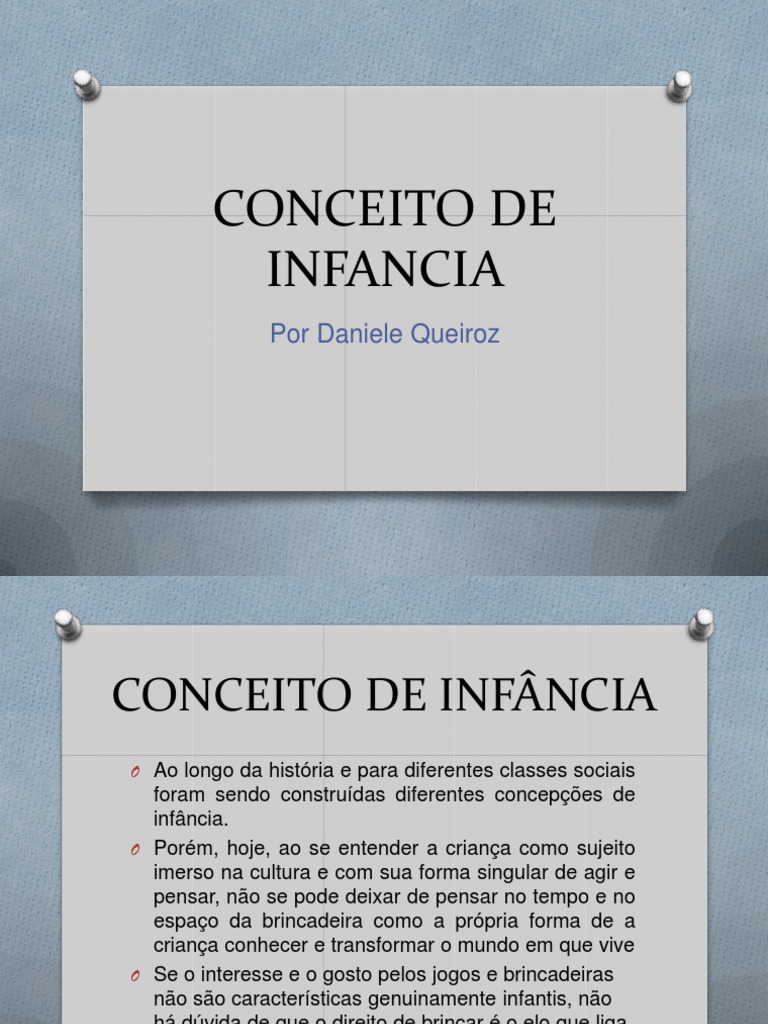 Conceito de Infância e Brincadeira | PDF | Psicanálise | Aprendizado