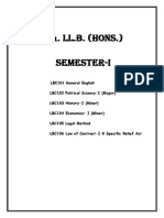 B.A. LL.B. (Hons.) Semester-I