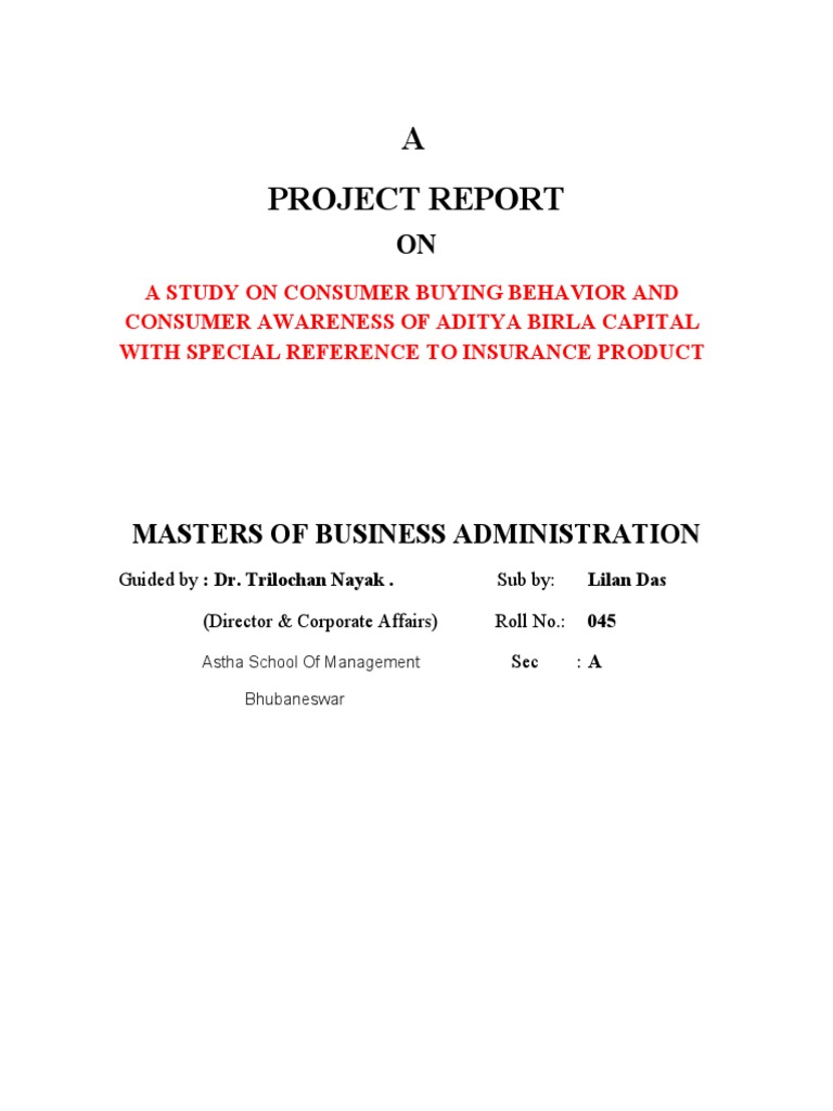 A Project Report | PDF | Insurance | Prudential Financial