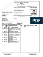 LNCT University Bhopal Exam Form for BSc Agriculture 2nd Sem