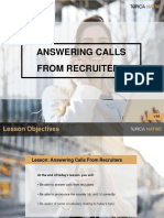 Answering Calls From Recruiters