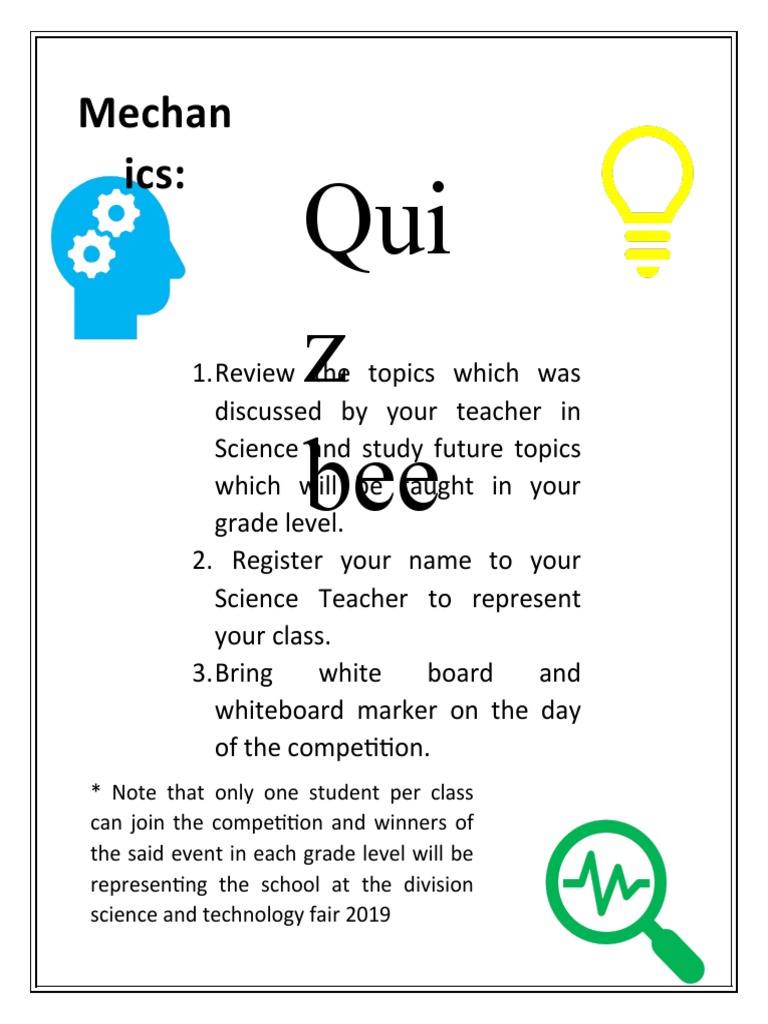 Science Quiz Bee Preparation Guide | PDF | Computers | Technology ...