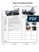 Concrete Mixer Safety Checklist