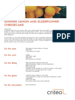 Summer Lemon and Elderflower Cheesecake: For The Base For The Curd