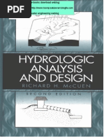 Hydrologic Analysis and  Design