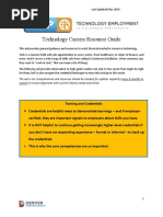 Technology Careers Resource Guide: Training and Credentials