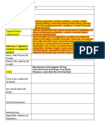 Statutory / Regulatory Situation in Respect of Product: HANDLED (Brief Desc. of Work Related To Above Code)