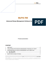 White Paper MePIS RM - Centralized Recipe Management Software VS
