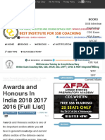 Awards and Honours in India 2018 2017 2016 (Full List)