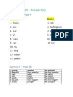 Robin Hood - Answer Key