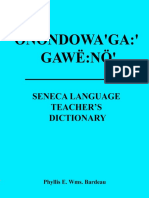 Seneca Language Teachers Dictionary Phyllis E. Wms. Bardeau PDF