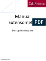 Manual Extensometer: Set-Up Instructions