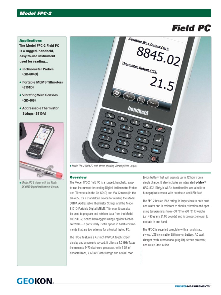 FPC2 Field PC PDF Personal Computers Mobile Device