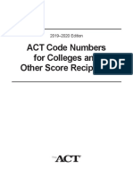 ACT College Codes PDF