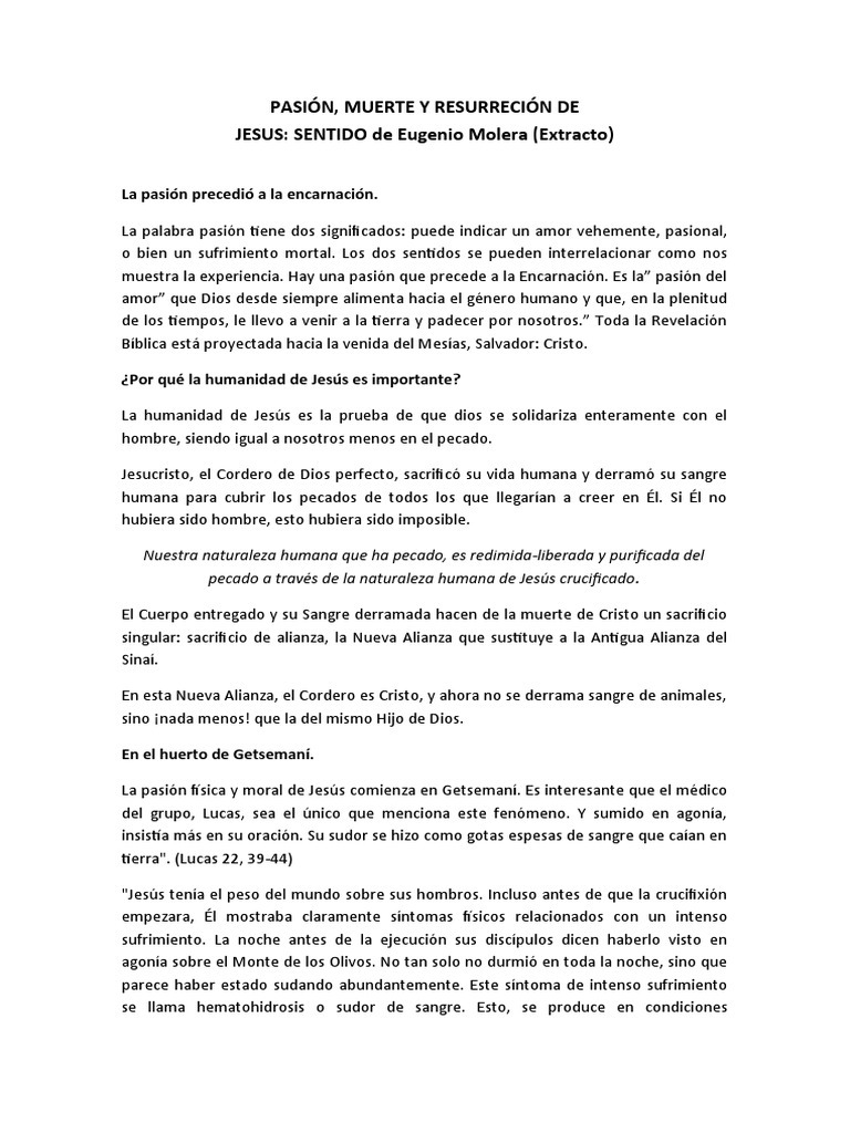 Pasión Muerte y Resurreccion | PDF | La resurrección de Jesús | Poncio ...