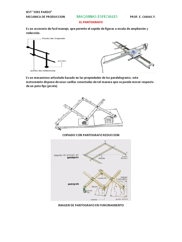 El Pantografo | PDF | Ingeniería mecánica | Máquinas