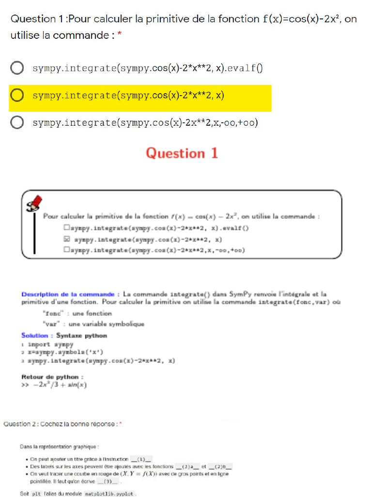 Calculs Python et Mathématiques | PDF | Matrice (Mathématiques) | Algèbre