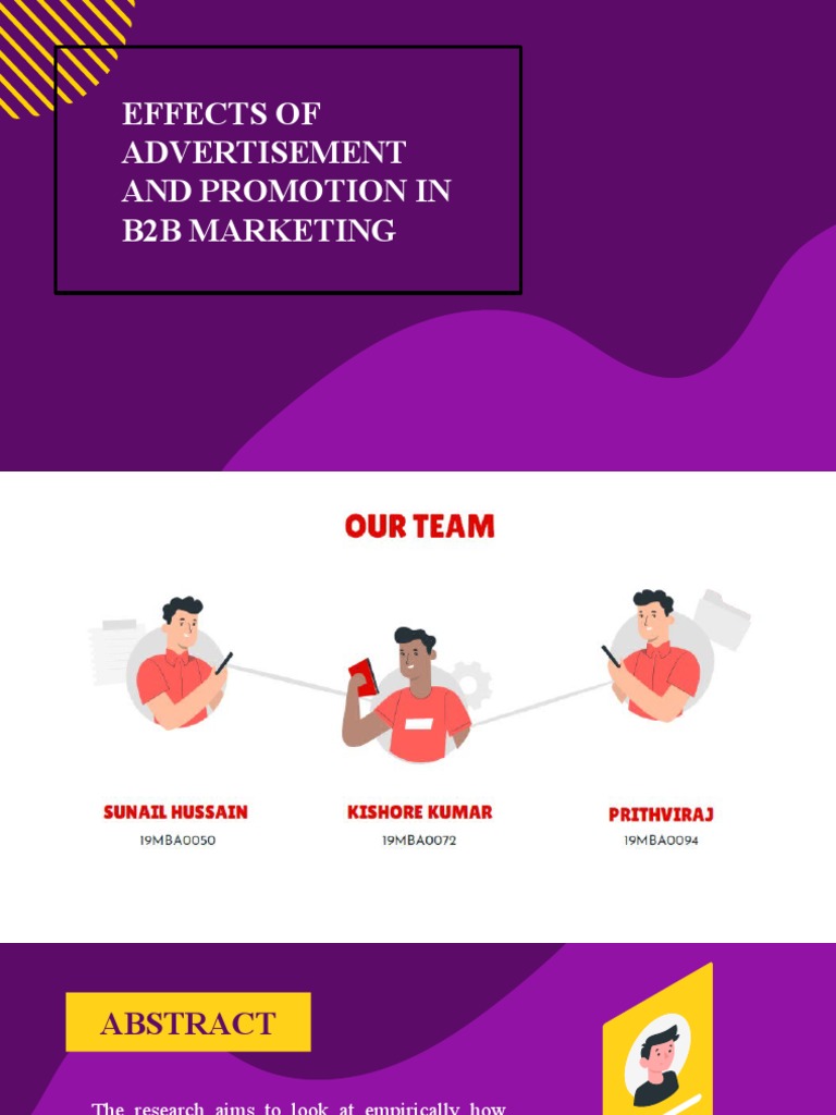 B2B Marketing: Impact of Ads & Promotions | PDF | Career & Growth ...