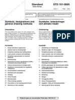 Standard STD 101-0005: Symbols, Designations and General Drawing Methods Symboler, Beteckningar Och Allmänt Ritsätt