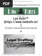 Model draft of _Notice under Section 80 CPC against State Government_