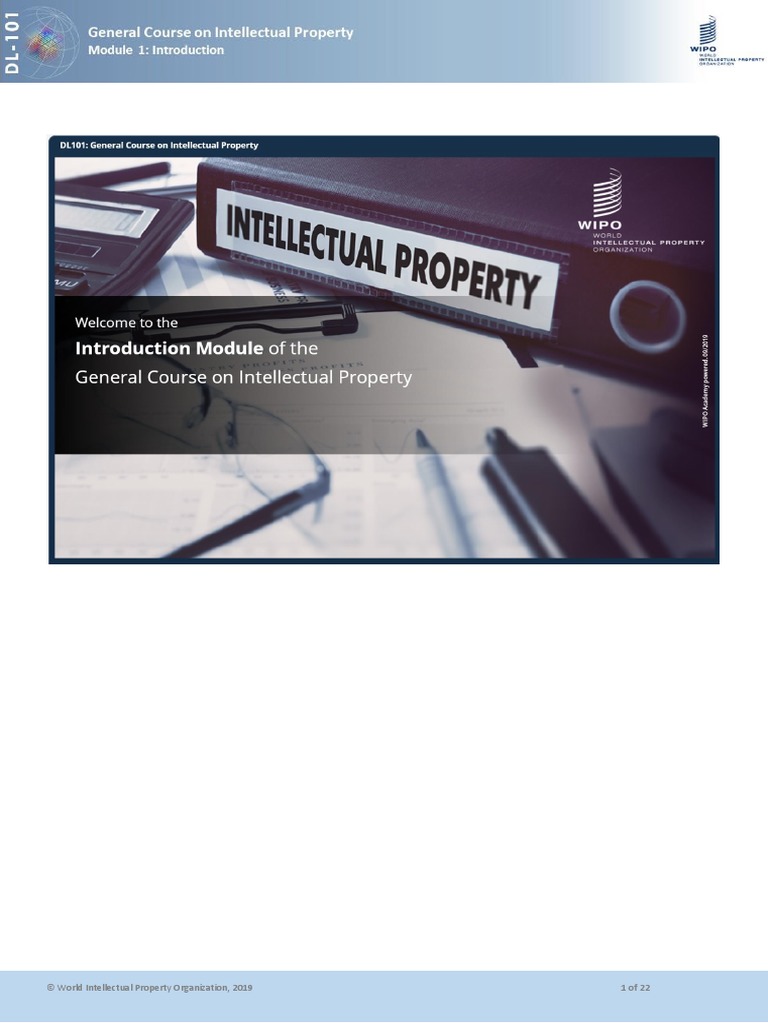 DL101 Module1 Introduction PDF | PDF | Intellectual Property | Copyright